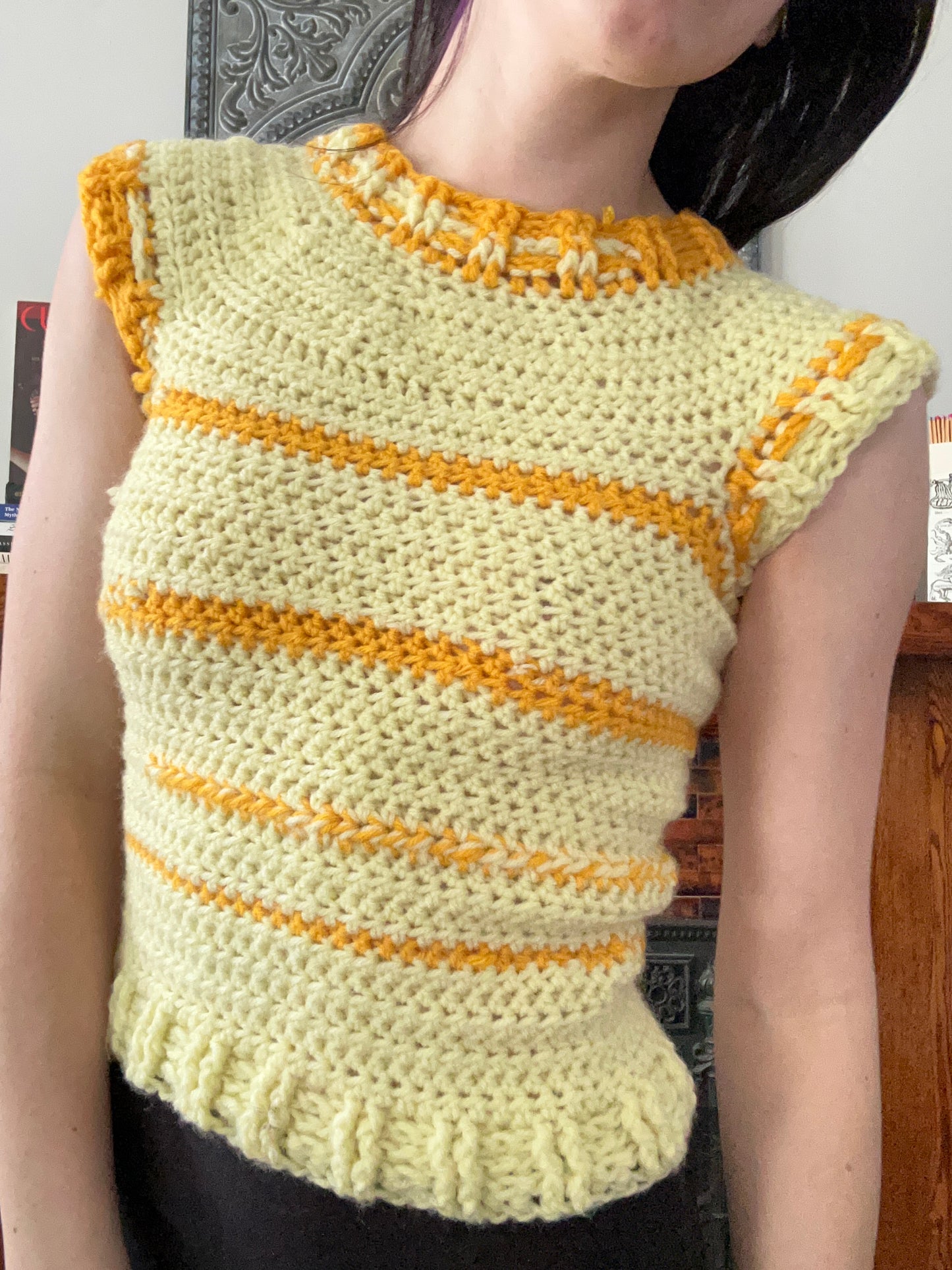 Yellow striped sweater