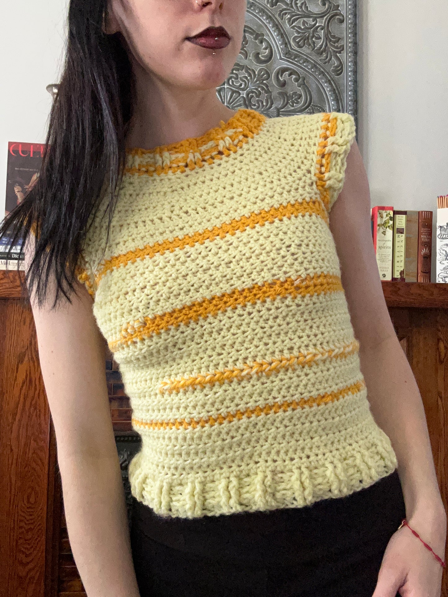 Yellow striped sweater