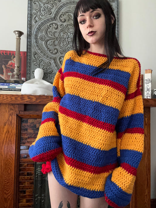 Primary stripe sweater