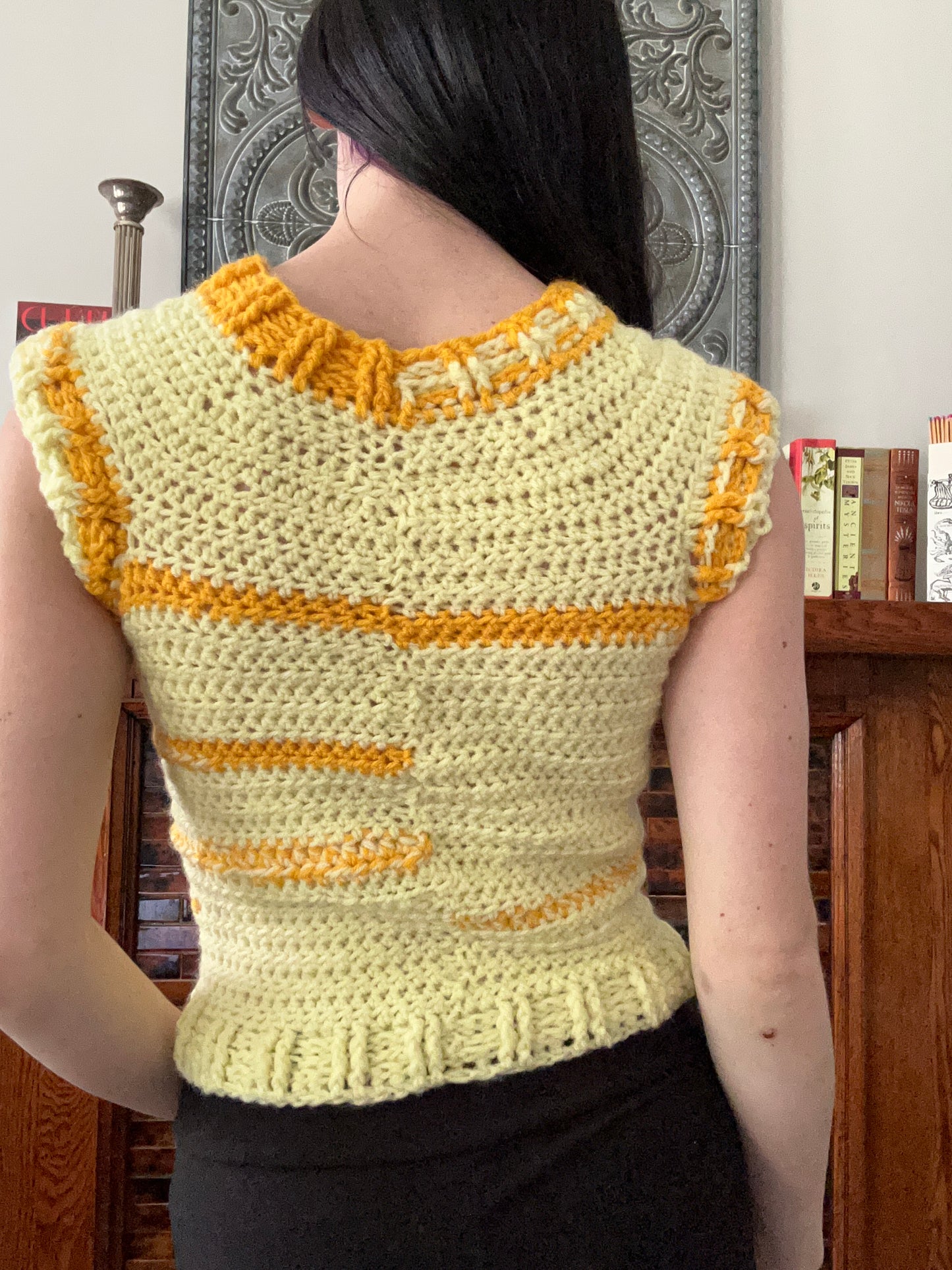 Yellow striped sweater