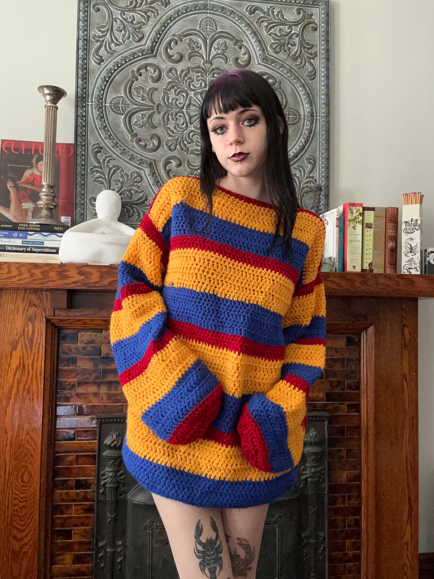 Primary stripe sweater