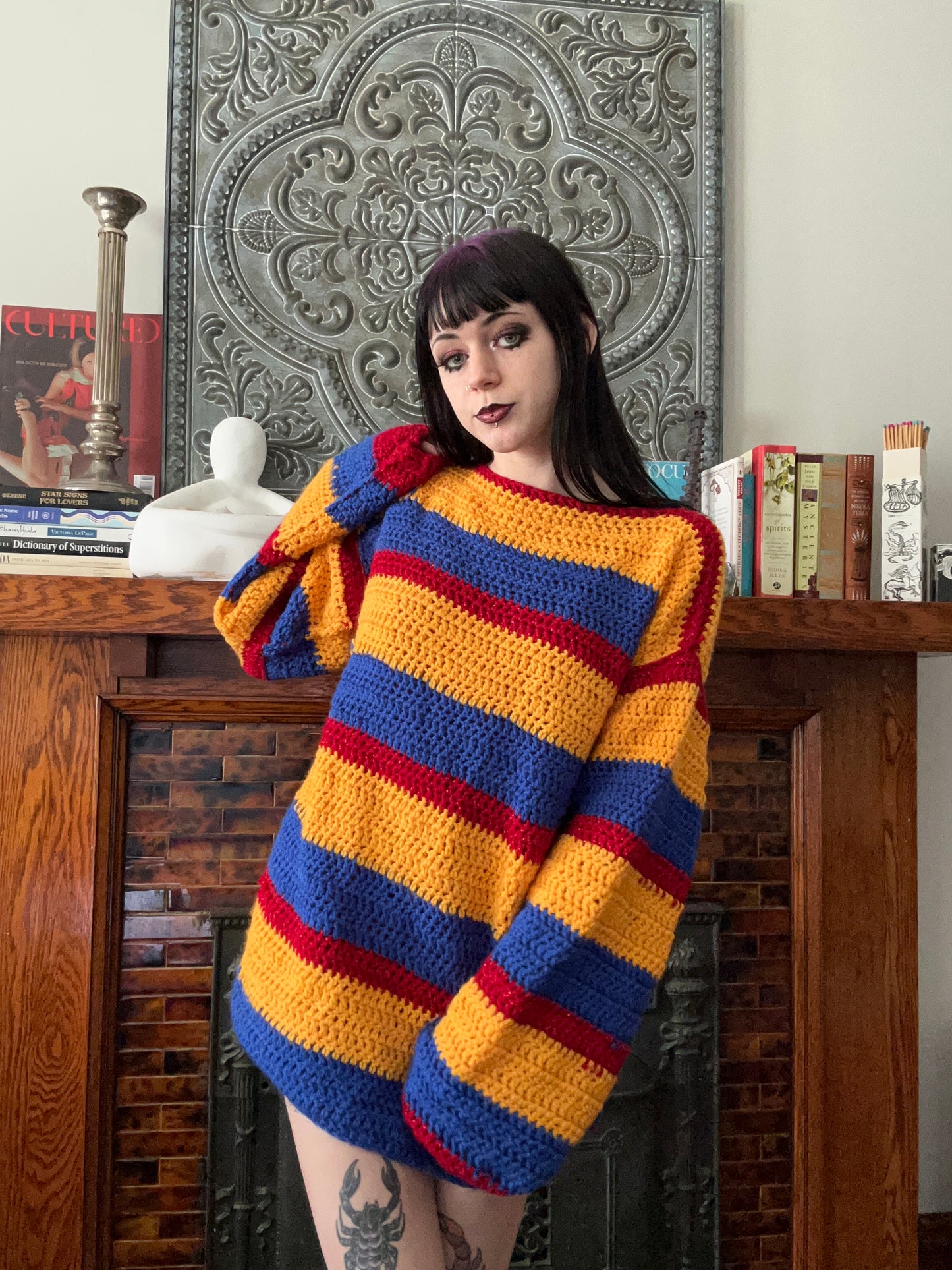 Primary stripe sweater